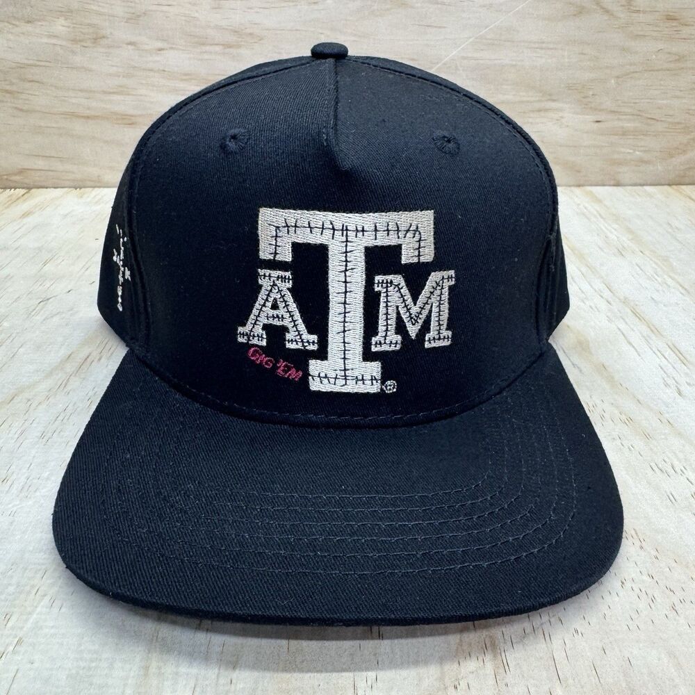 NEW Texas A&M Aggies Travis Scott Cactus Jack x Mitchell Ness Snapback Hat Black